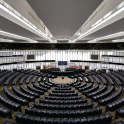 A stock photo of a of an empty congressional meeting room for RMSFA bill focuses